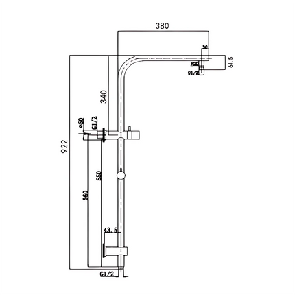 Petra Series 10"" Round Shower Combination Chrome ,