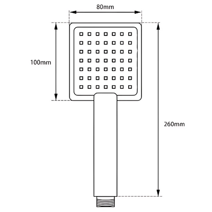 Square Handheld Shower Chrome ,