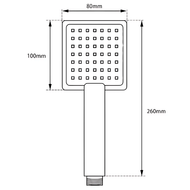 Square Handheld Shower Chrome ,