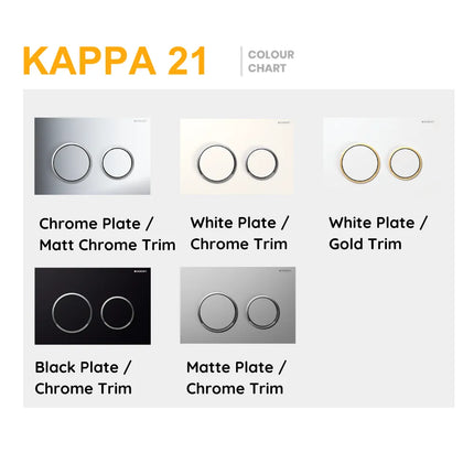 Geberit Kappa 21 Toilet Round Dual Flush Push Buttons