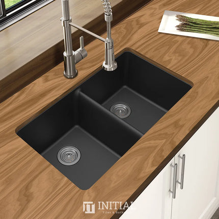 Granite Quartz Stone Kitchen & Laundry Sink Black 838X476X241