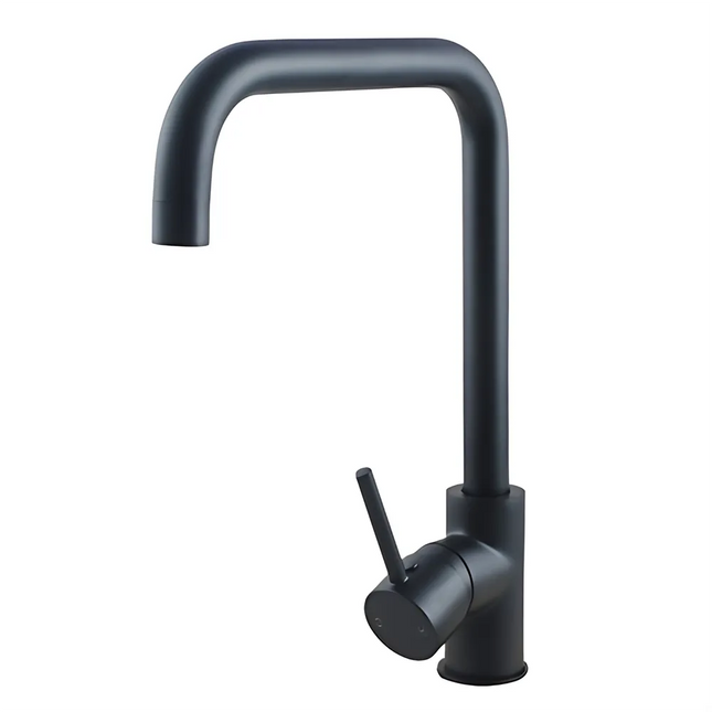 Kitchen Gooseneck Matt Black 360° Swivel Sink Mixer ,