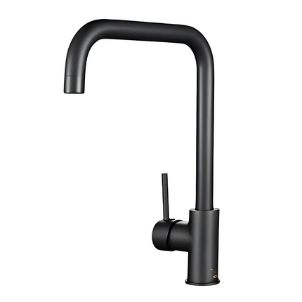 Kitchen Gooseneck Matt Black 360° Swivel Sink Mixer ,