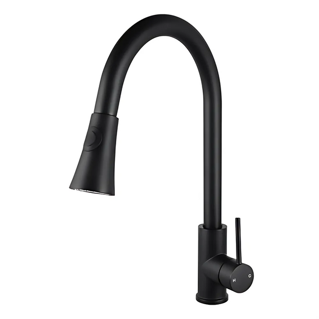 Kitchen Pull Out Shower Spray Matt Black 360° Swivel Sink Mixer ,