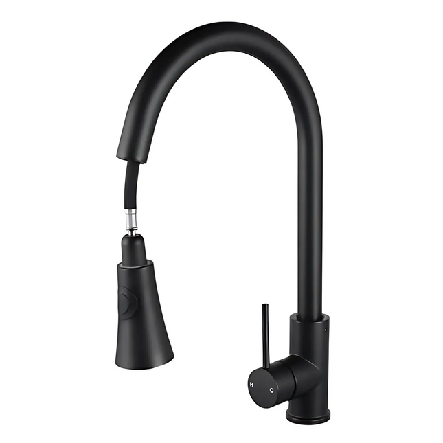 Kitchen Pull Out Shower Spray Matt Black 360° Swivel Sink Mixer ,