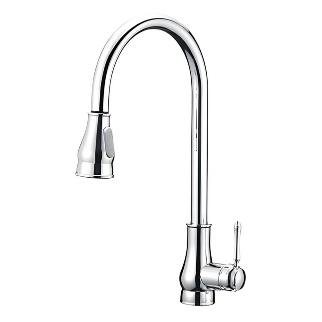 Kitchen Vintage Pull Out Chrome 360° Swivel Sink Mixer ,