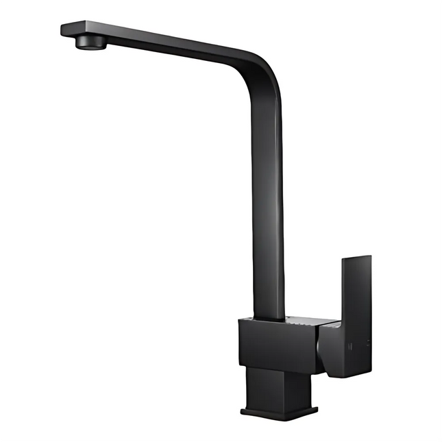 Square Kitchen Laundry Sink Mixer Matt Black ,