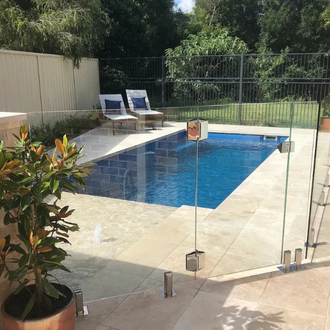 Outdoor Stone Ivory Travertine Tumbled Pencil Round 610X406X30 ∣ 1220X406X30mm