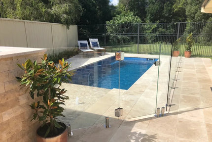 Outdoor Stone Ivory Travertine Tumbled Pencil Round 610X406X30 ∣ 1220X406X30mm