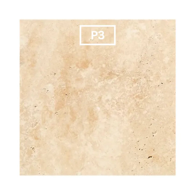 Outdoor Stone Ivory Travertine Tumbled Tile 610X610X12mm