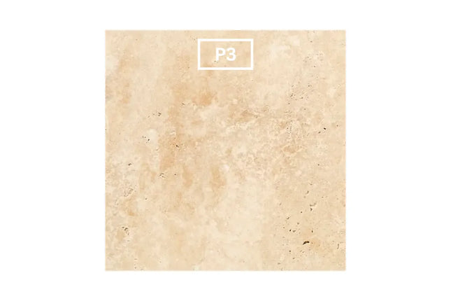 Outdoor Stone Ivory Travertine Tumbled Paver 610X610X30mm