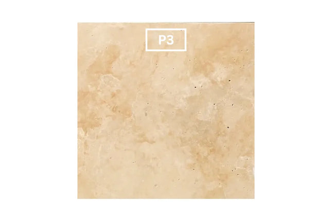 Outdoor Stone Ivory Travertine Tumbled Paver 406X406X30mm