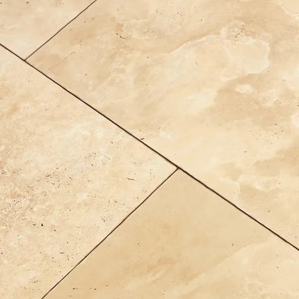 Outdoor Stone Ivory Travertine Tumbled Paver 610X406X30mm