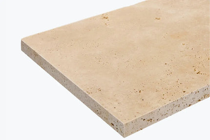 Outdoor Stone Ivory Travertine Tumbled Tile 610X406X12mm