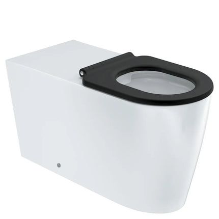 Fienza Isabella Care Back to Wall Toilet Suite, Black Seat ,