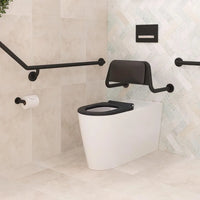 Fienza Isabella Care Back to Wall Toilet Suite, Black Seat ,