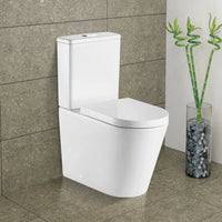 Fienza Kaya Back to Wall Toilet Suite, Gloss White, Thick Seat ,