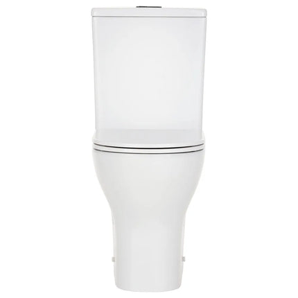 Fienza Tono Back-to-Wall Toilet Suite Slim Seat Tornado Rimless Ultra Quiet Flush Gloss White ,