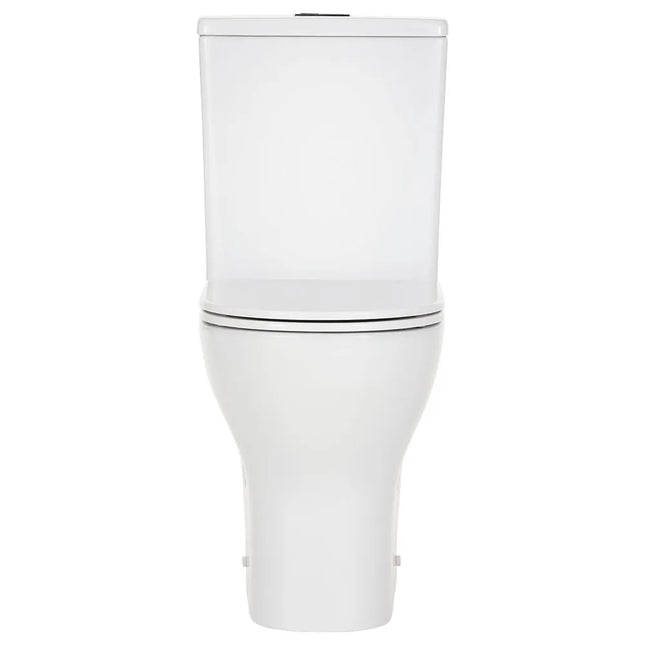 Fienza Tono Back-to-Wall Toilet Suite Slim Seat Tornado Rimless Ultra Quiet Flush Gloss White ,