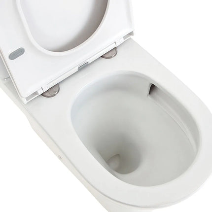 Fienza Tono Back-to-Wall Toilet Suite Slim Seat Tornado Rimless Ultra Quiet Flush Gloss White ,