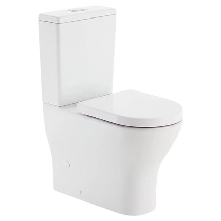 Fienza Tono Back-to-Wall Toilet Suite Tornado Rimless Ultra Quiet Flush Gloss White ,