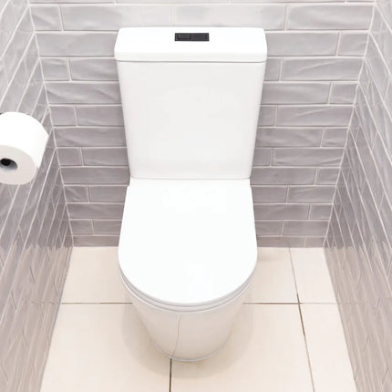 Fienza Aluca Back-to-Wall Toilet Suite Slim Seat Tornado Rimless Ultra Quiet Flush Gloss White ,