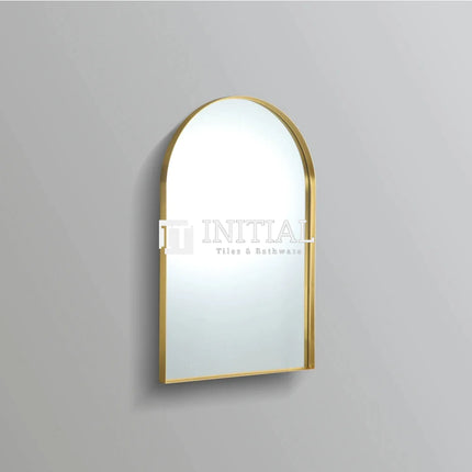 Olivia 600 Gold Framed Arch Copper Free Mirror , Default Title