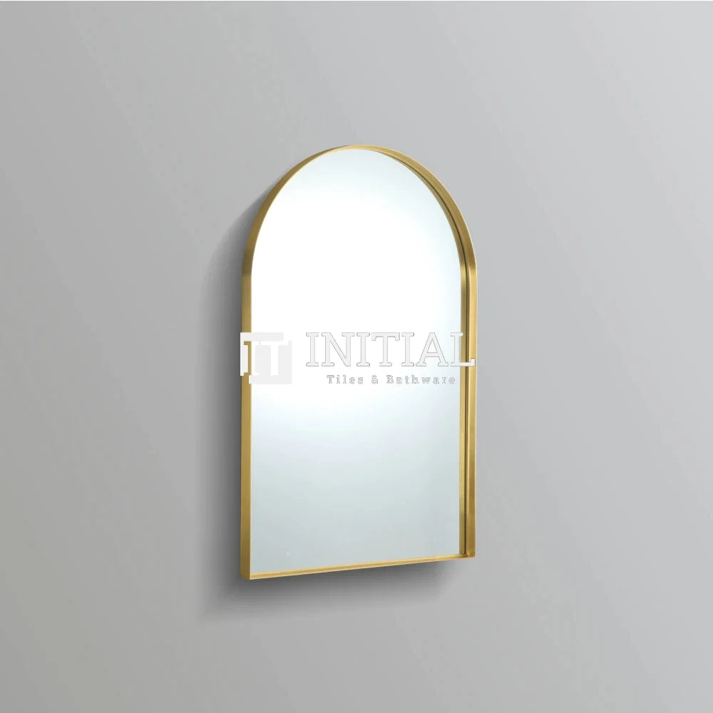 Olivia 600 Gold Framed Arch Copper Free Mirror , Default Title