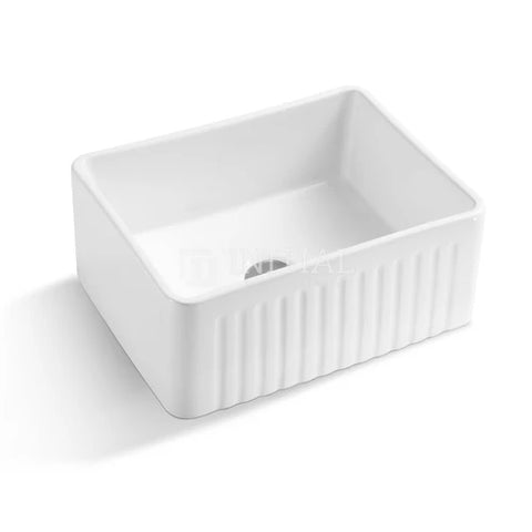 Fermentale Ceramic Gloss White Kitchen Sink, Single Bowl, 615X455X256 ,