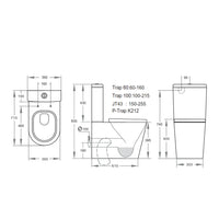 Stella Rimless Back to Wall Toilet Suite Gloss White 710x390x830 ,
