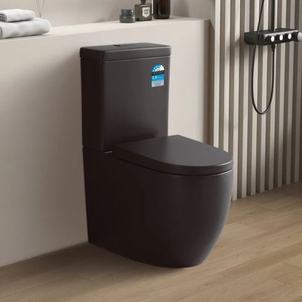 Vegas Tornado Back to Wall Toilet Suite Gloss Black 630X380X835 ,