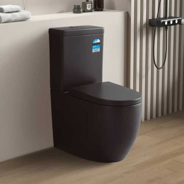 Vegas Tornado Back to Wall Toilet Suite Matte Black 630X380X835 ,