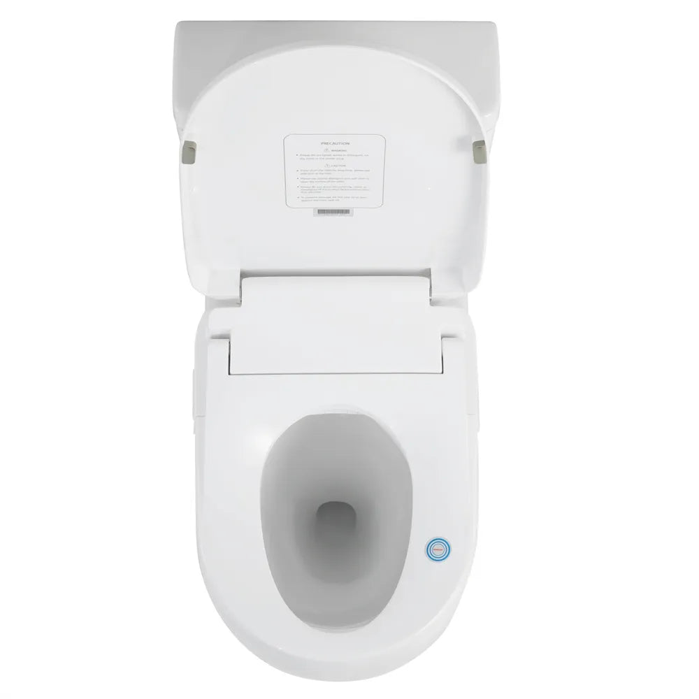 Zeus Tornado Rimless Back to Wall Toilet Suite With Smart Seat Gloss White 655X380X870 ,