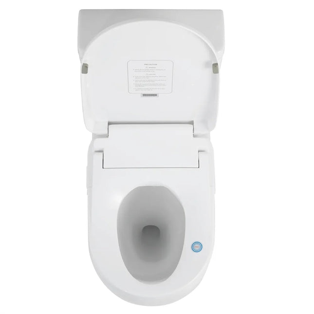 Zeus Tornado Rimless Back to Wall Toilet Suite With Smart Seat Gloss White 655X380X870 ,