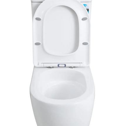 Zeus Tornado Rimless Back to Wall Toilet Suite Gloss White 655X380X870 ,