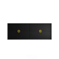 Nogi Black 1500 Wall Hung Cabinet 4 Drawers 1490X460X550 ,