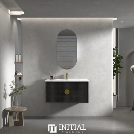 Nogi Black 900 Wall Hung Cabinet Double Drawer 890X460X550 ,