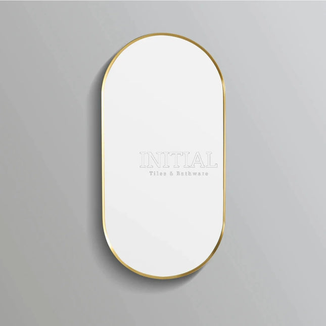 Olivia Framed Oval Mirror Gold ,