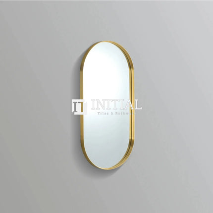 Olivia Framed Oval Mirror Gold ,