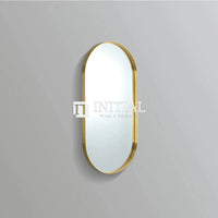 Olivia Framed Oval Mirror Gold ,