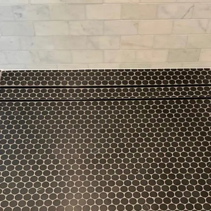 Bathroom Tile Insert 21 Floor Grate Midnight Matte Black 1100~3000mm