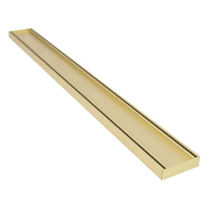 Bathroom Slimline Tile Insert Floor Grate Matte Gold 1100~5600mm