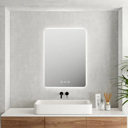 Lorna LED Rectangular Mirror 600X750/900X750/1200X750mm with Adjustable LED Lighting