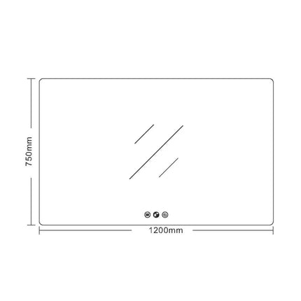 Lorna LED Rectangular Mirror 600X750/900X750/1200X750mm with Adjustable LED Lighting
