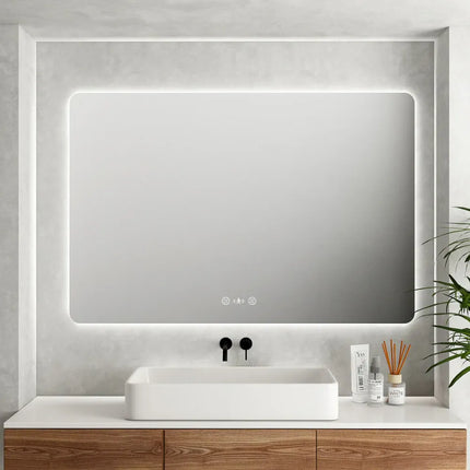 Lorna LED Rectangular Mirror 600X750/900X750/1200X750mm with Adjustable LED Lighting