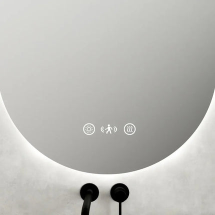 Lorna LED Oval Mirror 500 X 900mm with Adjustable LED Lighting