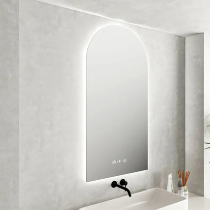 Lorna LED Arch Mirror 600 X 900mm with Adjustable LED Lighting