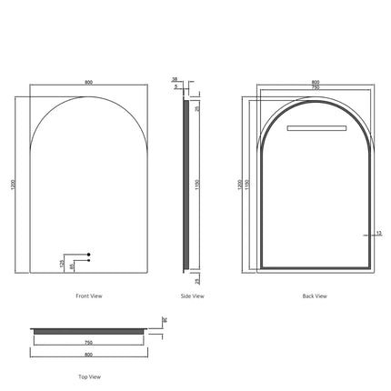 Otti Archie LED Mirror 1200X800