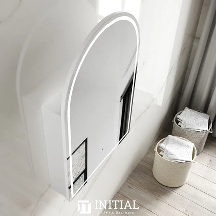 Otti LED Arch Shaving Cabinet 900X600, Matte White , Default Title