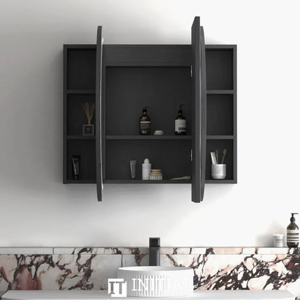 Otti LED Coogee Shaving Cabinet 1200X750, Black Oak ,